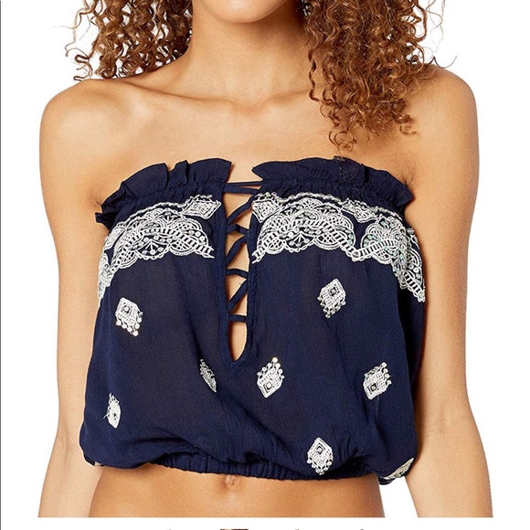Ramy Brook Womens Embellished Alessia Tube TOP
